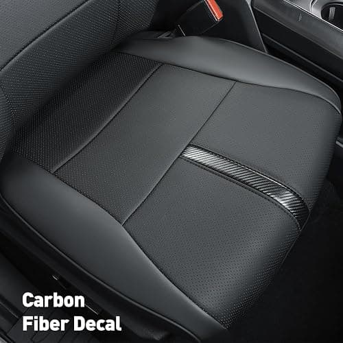DiffCar for Ford F150 Seat Covers 2015-2022 2023 2024 2025,Full Set Leather Waterproof Black Trucks Pickup Seat Covers Custom Fit for Ford F150 Accessories,Car Seat Cover for SuperCrew/CrewCab(XL,XLT) thumbnail 8
