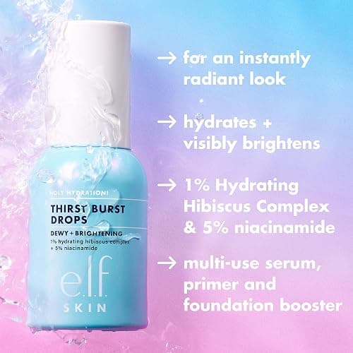 e.l.f. SKIN Holy Hydration! Thirst Burst Drops, Serum For A Radiant Complexion Instantly & Over Time, Made With Hyaluronic Acid, Vegan & Cruelty-Free thumbnail 4