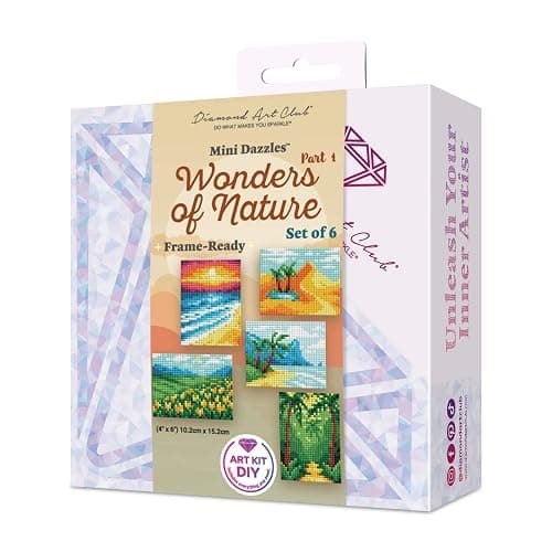 DIAMOND ART CLUB Mini Dazzles - Wonders of Nature Part 1, Fun DIY Diamond Painting Kit for Adults, Diamond Art Canvas for Beginners, 4" x 6" (Pack of 6) thumbnail 4