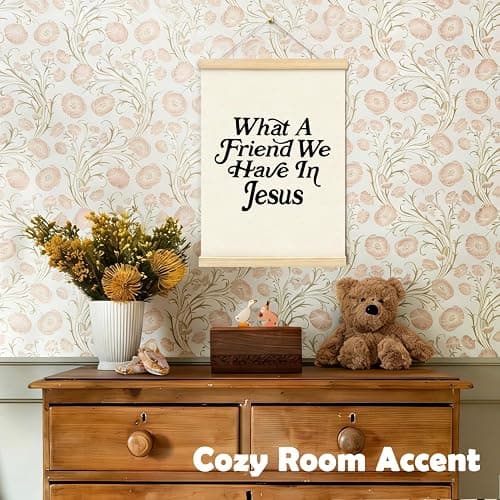 YZSLA Christian Home Room Decor, What a Friend We Have in Jesus Christian Wall Art Decor, Minimalist Bible Verse Wall Art Prints for Home Bedroom Prayer Room Church Decor, 12x16 Inches thumbnail 4