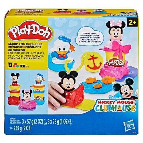 Play-Doh Disney Junior Mickey Mouse Clubhouse, Stamp & Go Megapack with Mickey, Minnie & Donald, Arts & Crafts Preschool Toys for Kids 2+ thumbnail 3