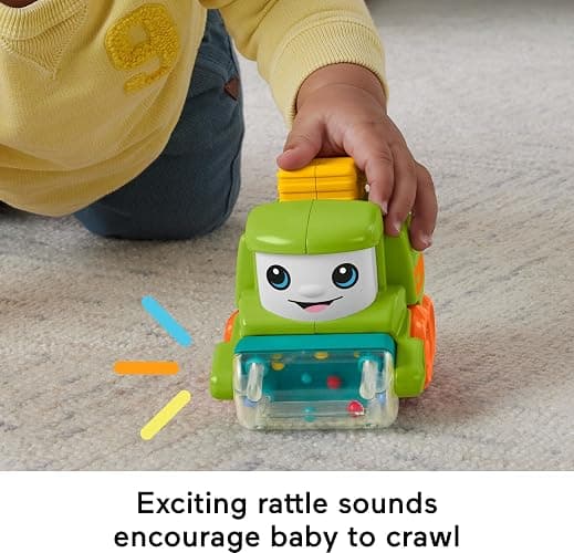 Fisher-Price Baby Toy Rollin’ Tractor Push-Along Vehicle with Fine Motor Activities for Infants Ages 6+ Months thumbnail 5