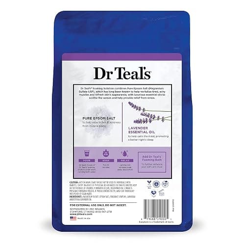 Dr Teal's Epsom Salt Soaking Solution, Soothe & Sleep, Lavender, 3lbs thumbnail 11