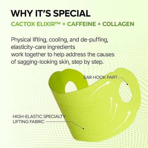 Dr.Melaxin CACTOX V-LIFTING MEWING BAND with Cactus Cooling Reduce Puffiness & Pore Tightening for Visible Pore Care Skin Repair thumbnail 4