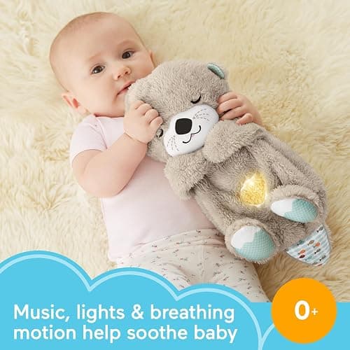 Fisher-Price Baby Toy Soothe 'n Snuggle Otter Portable Plush Sound Machine with Music Lights & Breathing Motion for Newborns 0+ Months - 1 Count (Pack of 1) thumbnail 2
