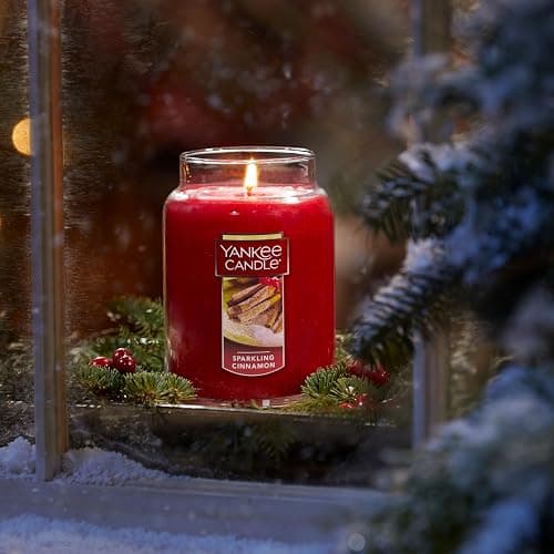 Yankee Candle Scented Candle, Sparkling Cinnamon, Original Large Jar Candle, 110-150 Hours of Burn Time, 22 oz. thumbnail 8