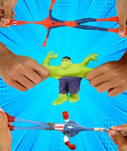 JA-RU Marvel Avengers Stretchy Toys (2 Units Assorted) Heroes Squish & Pull Toys. Hulk & Spiderman Calming Fidget Toy, Stress Toys for Kids & Boys Toys DEF-6900-2 thumbnail 4