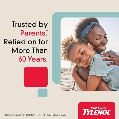 Children's Tylenol Chewables, 160 mg Acetaminophen, Grape, 24 ct | Pain Reliever & Fever Reducer, Cold + Flu Symptoms, Headache, Sore Throat & Toothache thumbnail 3