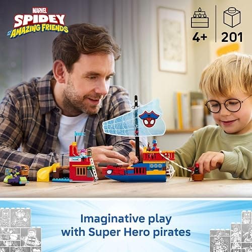 LEGO Marvel Spidey and His Amazing Friends Team Spidey Pirate Ship Building Toy for Kids - Super Hero Pretend Play Set for Preschool Boys & Girls, Ages 4+ - Gift Idea for Birthdays - 11208 thumbnail 2