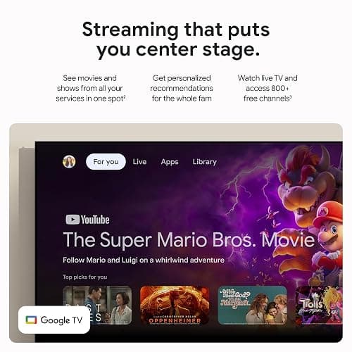 Google TV Streamer 4K - Fast Streaming Entertainment on Your TV with Voice Search Remote - Watch Movies, Shows, Live TV, and Netflix in 4K HDR - Smart Home Control - 32 GB of Storage - Porcelain thumbnail 4