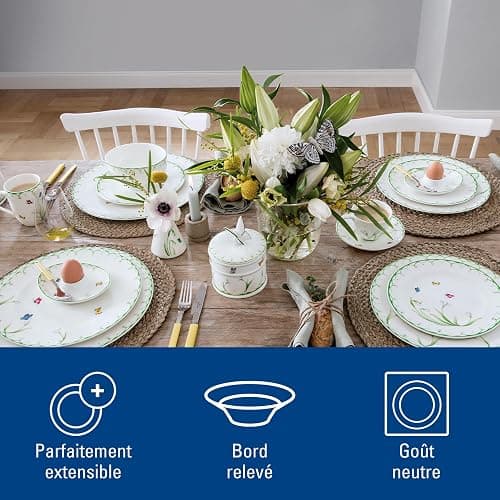 Villeroy & Boch – Colourful Spring Assiette Pour Le Petit-Déjeuner 22 Cm, Garanti Lave-Vaisselle, Compatible Micro-Ondes, Décorations De Pâques, Déco De Pâques, Porcelaine Premium, Blanc/Multicolore thumbnail 4