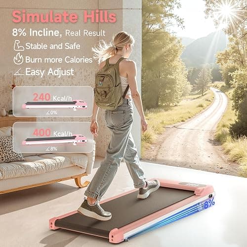Walking Pad Treadmill, Under Desk Treadmill for Home & Office, Wide Running Belt, Remote Control, Installation Free, Easy to Move, 300 LB Capacity thumbnail 5