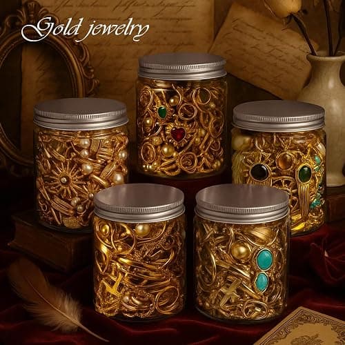 SMUOBT Mystery Jewelry Jar Bundle - Surprise Vintage Jewelry Box for Women,Gift Jewelry Set (Necklace, Earrings, Rings,Kracelet,Keychain) - Unique Birthday Gift for Women thumbnail 2