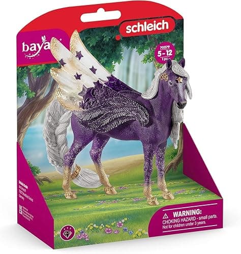 Schleich Bayala - 7” Star Pegasus Figurine with Starry Wings - Magical Winged Horse Toy with Glitter Body - Celestial Mare Fantasy Collectible for Screen-Free Play - Kids Ages 5+ | 70579 thumbnail 7