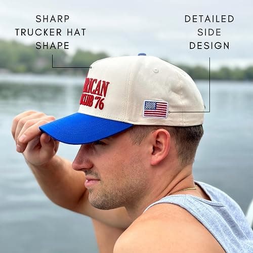 Vintage Sport Trucker Hat | Men & Women | Trendy Pickleball Golf Hats Men | American Cute Country Western | Cotton | Snapback thumbnail 5