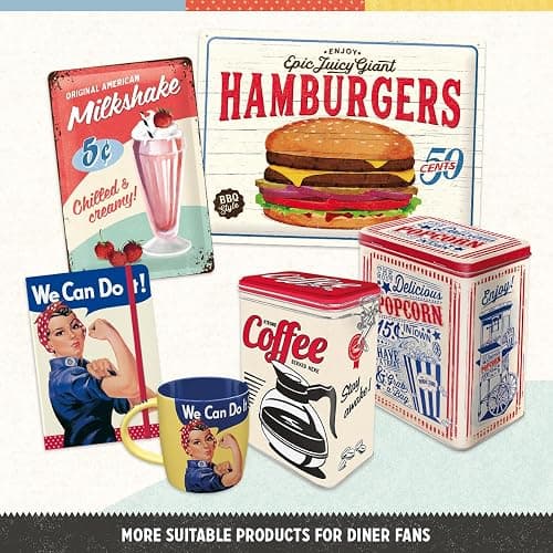 Nostalgic-Art Retro tin sign, 7.9" x 11.8", Milkshake – Gift idea for diner fans, made of metal, vintage design thumbnail 3