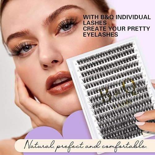 Lash Clusters Individual Lashes Lash 280 PCS Eyelash Clusters False Eyelash 45D Lash Extension Fluffy Natural Cluster Eyelash Extensions DIY Eyelash Extensions at Home (45D-0.07C,9-16MIX) thumbnail 7