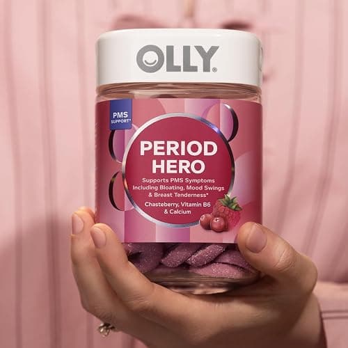 OLLY Period Hero Gummies, PMS Support Supplement,* Chasteberry, Vitamin B6, Calcium, Cran-Raspberry Flavor, 30 Day Supply - 60 Count thumbnail 11
