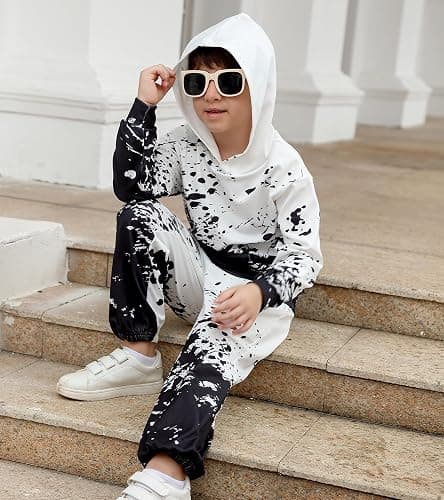 Belovecol Boys Hoodie Pant Set 3D Print Hooded Sweatshirt Sweatpant Suit 2 Piece Clothing Set for 5-14 Years thumbnail 3