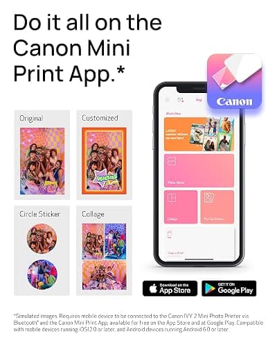 Canon Ivy Zink 2" x 3" Photo Sticker Paper 100 Sheets Pack thumbnail 5