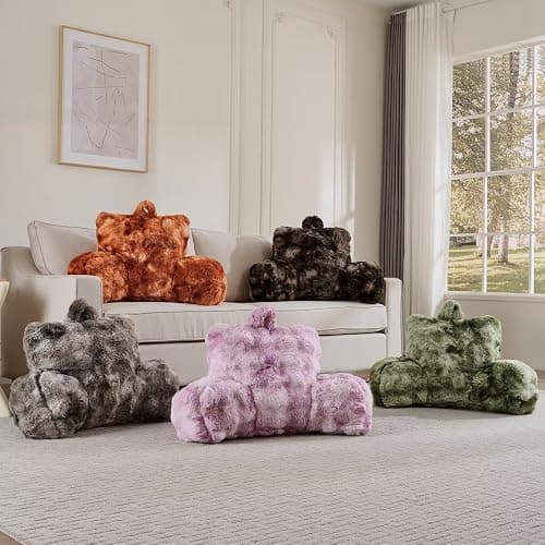 Animebody Reading Pillows for Boyfriend Adult,Velvet Back Pillow Bed Wedge Large, Back Rest Support Cushion for Sitting in Bed Kids Children 18inch-Rainbow Leopard thumbnail 9