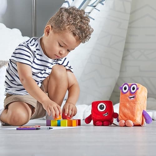 hand2mind Numberblocks One & Two Playful Pals Plush, Numbers for Toddlers, Preschool Math Learning Toys, Stuffed Animal Plushies, Counting Blocks Stuffies, Kids Birthday Gifts, Easter Basket Stuffers - Toys thumbnail 2