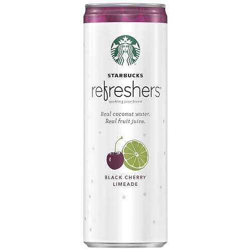 Starbucks Refreshers, 3 Flavor Variety Pack (Peach,Cherry, Stw Lmd), 12 Ounce Sleek Cans (Pack of 12) thumbnail 6