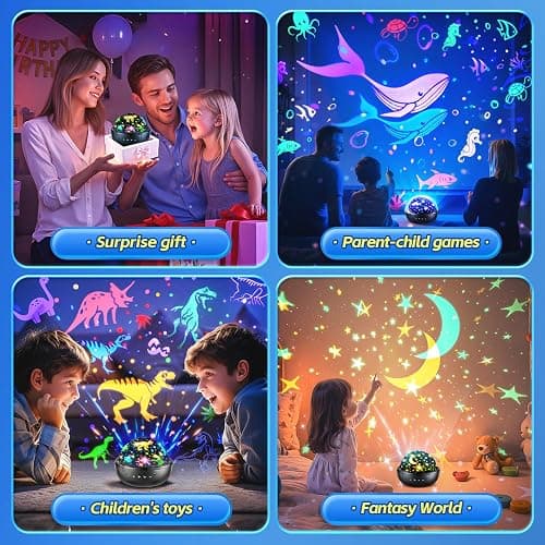 Staryou Dinosaur Toys for Kids 3-5, 【Remote+3 Films+93 Effects】 Dinosaur Toys for Kids 2-4, 【3 Timer+5 Brightness】 3 Year Old Boy Gift, Rotate 3 Year Old boy Birthday Gift, Boys Christmas Gifts Boys thumbnail 8
