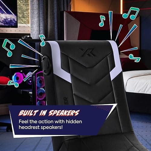 X Rocker Video Gaming Floor Rocker Chair, Built-in Audio, Foldable, for Gamers, Bedroom, or Game Room for Boys, Girls, Teens 5-17, Gifts for Gamers thumbnail 7