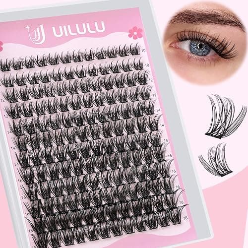 Uilulu Lash Clusters for DIY Lash Extension at Home Natural Wispy Individual Clusters Lashes False Eyelashes 144 Count 0.07D 10-18MM Mix D Curl Eye Lash Extensions (U22 Lash 10-18MM) thumbnail 5