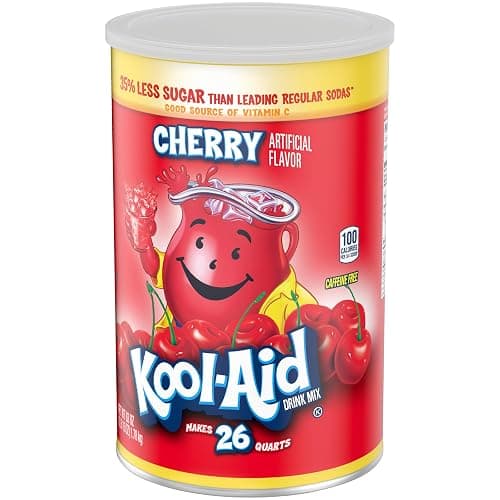 Kool-Aid Caffiene Free Jumbo Cherry Sweetened Powdered Drink Mix 1 Count 63 oz Canister thumbnail 10