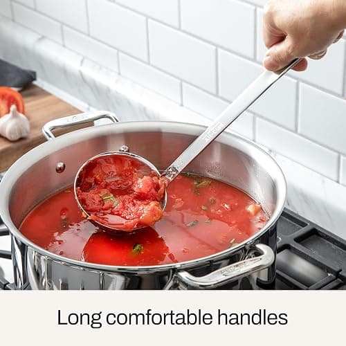 All-Clad Professional Stainless Steel Kitchen Gadgets and Caddy 5 Piece Kitchen Tools, Kitchen Hacks Silver thumbnail 4
