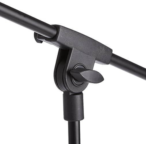 Amazon Basics Adjustable Boom Arm Height Microphone Stand with Tripod Base, Up to 85.75 Inches - Black thumbnail 4