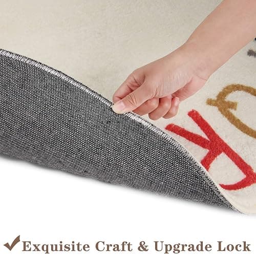 Topotdor Rainbow Round Kids Play Rug Alphabet Nursery Area Rug Extra Large Soft Crawling Play Mat for Children Toddlers Bedroom (63 inch, Multi Color) thumbnail 6