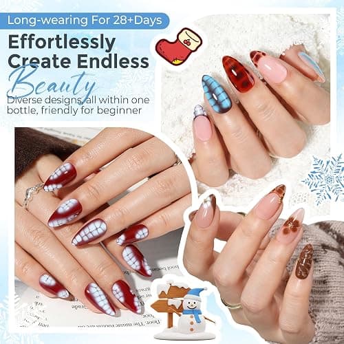 Luckyfairy Blooming Gel Nail Polish Clear: 15ml Nail Blooming Gel Uv Led Blossom Nail Art Accessories Stuff for Spreading Effects, Marble Watercolor Spring Floral Print Nails Art Design Magic Gift thumbnail 2