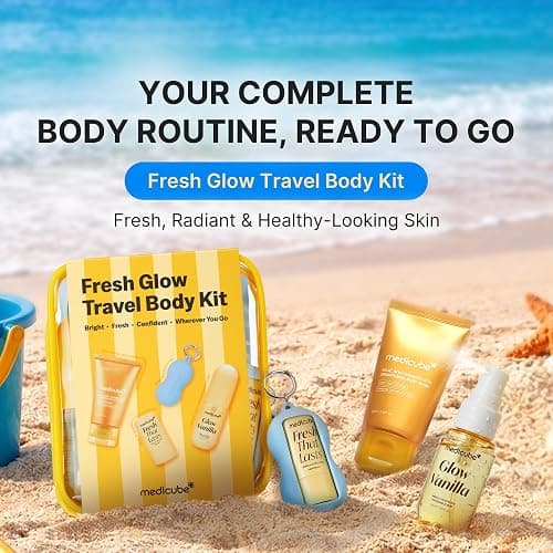 medicube Fresh Glow Body Kit | Travel-Ready Hair & Body Set | Mini body wash, deodorant and hair & body fragrance mist for fresh glow body. Kojic Acid for Brightening thumbnail 2
