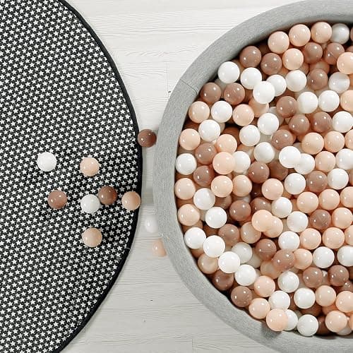GOGOSO Ball Pit Balls for Toddlers Phthalate-Free BPA-Free Non-Toxic Crush Proof Soft Plastic Play Balls Baby Kids Shape Tent Pool Playhouse Playpen Party Decor,Coffee Brown Beige,100PCS - cofee colors - 100 balls thumbnail 8