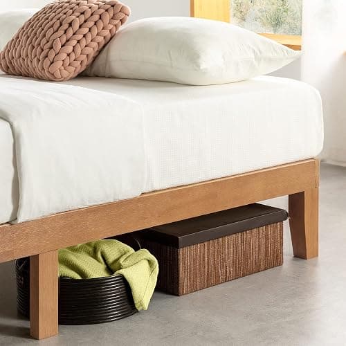 Mellow Naturalista Classic - 12 Inch Solid Wood Platform Bed with Wooden Slats, No Box Spring Needed, Easy Assembly, Full, Natural Pine thumbnail 5