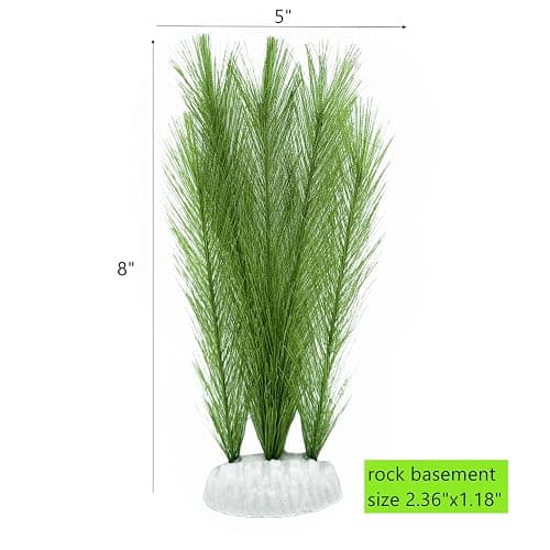 M2cbridge Plastic Fish Tank Plants Soft Silk Water Grass Reptile Waterweed for Terrarium Simulate Aquatic and Aquarium Landscape(2pcs,8") thumbnail 3