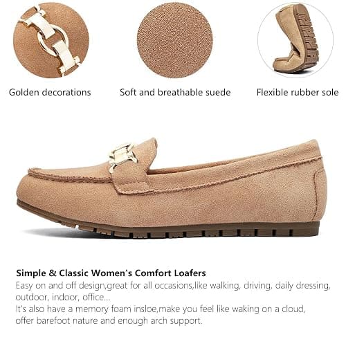 Cvistpieo Loafers for Women Business Casual Shoes Comfortable & Lightweight Penny Loafers Slip On Work Flats thumbnail 4