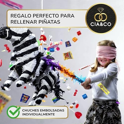 Mega Pack 200 Bonbons, Confiseries et Candy Cia&Co · Pour Piñatas, Fêtes d'Enfants, Noël, Halloween · Jusqu'à 20 Sacs d'Anniversaire · Chaque Pièce Emballée Individuellement thumbnail 5
