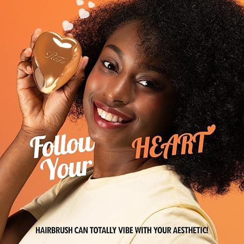 ReFa HEART BRUSH ROSE GOLD | Heart Shaped Detangling Brush for Women | Small Hair Brush for Thick Hair | Hair Detangler Brush Travel thumbnail 2