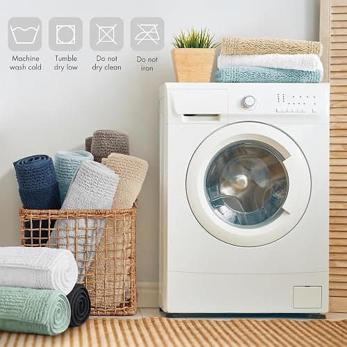 Madison Park Splendor Reversible 100% Cotton Tufted Bathroom Rug-3000 GSM Hotel Quality Luxurious Plush Medium Pile Bath Mat Absorbent, Quick Dry, Shower Room Décor, 21x34, White thumbnail 6
