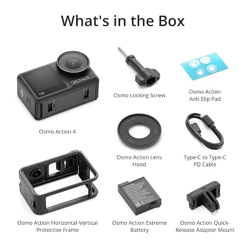 DJI Osmo Action 4 Essential Combo, Action Camera 4K/120fps with a 1/1.3-Inch Sensor, Stunning Low-Light Imaging Underwater Camera, 10-bit & D-Log M Color Performance Vlogging Camera, 1770mAh Battery thumbnail 7