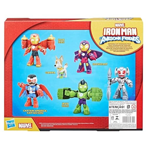 IRON MAN AND HIS AWESOME FRIENDS Marvel Armored-Up Avengers Pack, 3-Inch (7.6 CM) Action Figures, Toy Playsets for Boys & Girls, Ages 3+ thumbnail 6