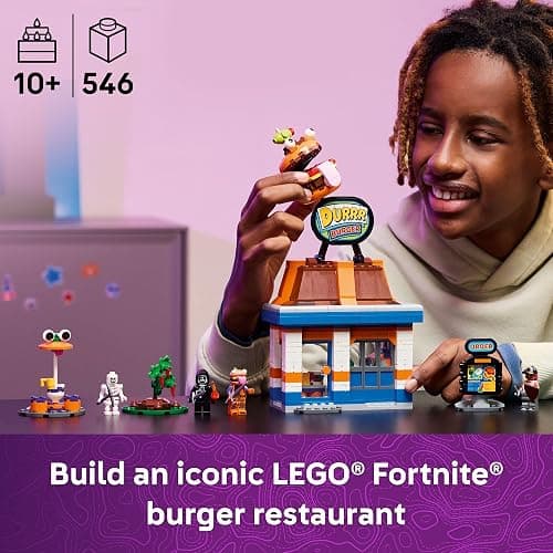 LEGO Fortnite Durrr Burger Restaurant Kids Toy - Video Game Building Set for Boys & Girls, Ages 10+ - Fortnight Minifigures Beach Boss, Grimy, and More - Gift Idea for Birthdays & Gaming Fans - 77076 thumbnail 2