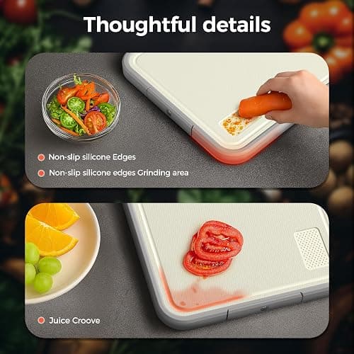 Stainless Steel Cutting Board Double Sided Steel Food Grade PP, Large Chopping Board for Meat and Kitchen, Non-Slip 16 × 11 thumbnail 6