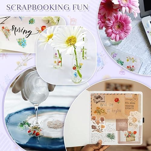 240Pcs Gilt Flower Stickers for Scrapbooking,Self-Adhesive Floral Stickers Scrapbook Supplies Journaling for Water Bottle Adult Card Making Letters DIY Cards Decoration thumbnail 6