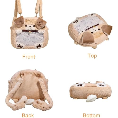 Lifelix Kids Backpack Plush Dog Ita Bag Shoulder Crosssbody Cartoon Stuffed Animal Backpack for Girls thumbnail 6