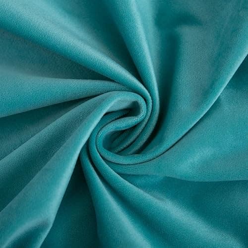 RainRoad Velvet Light Teal Throw Pillow Covers18x18 Inch,Set of 2 | Soft Square Decorative Throw Pillows for Sofa Couch Bed thumbnail 5